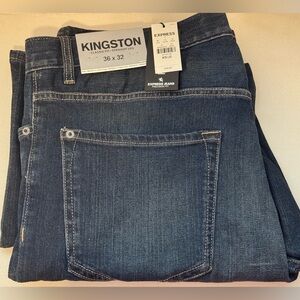 EXPRESS KINGSTON CLASSIC FIT STRAIGHT LEG JEANS MEN SIZE 36x32 NEW